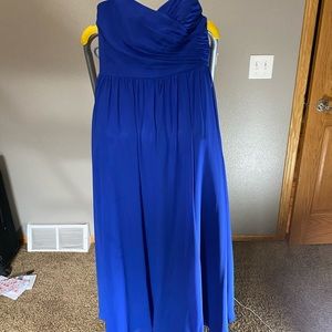 Royal Blue Floorlength Strapless Dress